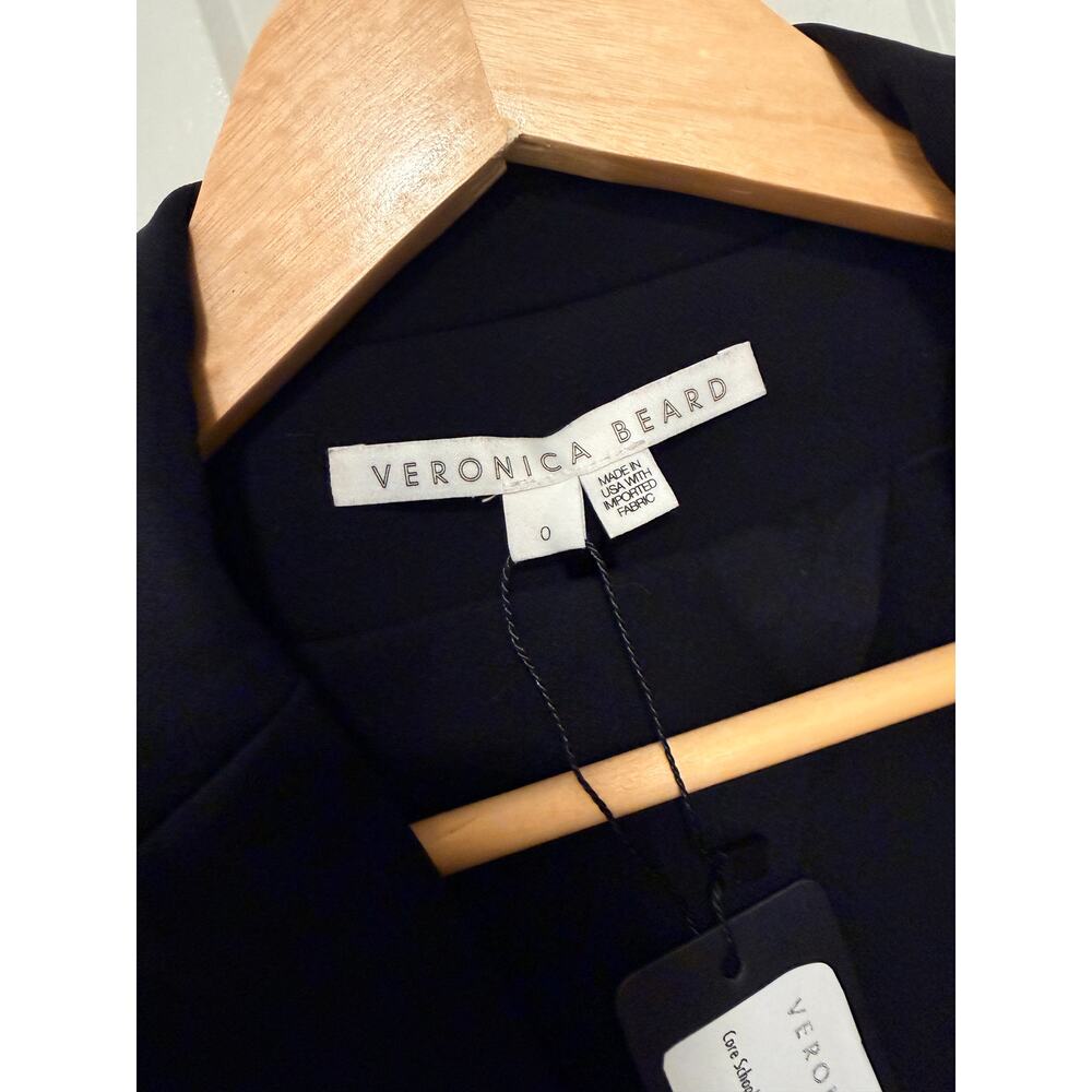 Veronica Beard 0 Core Schoolboy $645 Scuba Blazer Dickey Jacket Fitted Black NWT - Picture 7 of 16